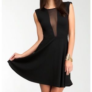 Bebe black sheer dress size small